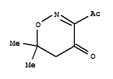 4H-1,2-oxazin-4-one, 3-acetyl-5,6-dihydro-6,6-dimethyl-(9ci)Structure,79310-96-6Structure 4H-1,2-oxazin-4-one, 3-acetyl-5,6-dihydro-6,6-dimethyl-(9ci) Structure,79310-96-6Structure