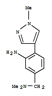 (9ci)-3-氨基-N,N-二甲基-4-(1-甲基-1H-吡唑-4-基)-苯甲胺結(jié)構(gòu)式_793667-45-5結(jié)構(gòu)式