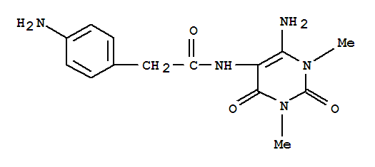  4-氨基-n-(6-氨基-1,2,3,4-四氫-1,3-二甲基-2,4-二氧代-5-嘧啶)-苯乙酰胺結構式_794465-78-4結構式