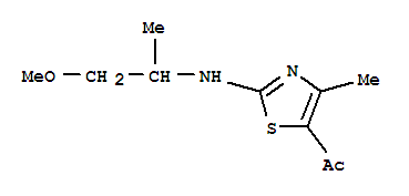(9ci)-1-[2-[(2-甲氧基-1-甲基乙基)氨基]-4-甲基-5-噻唑]-乙酮結(jié)構(gòu)式_794573-12-9結(jié)構(gòu)式