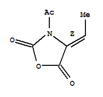 (z)-(9ci)-3-乙酰基-4-亞乙基-2,5-噁唑啉二酮結(jié)構(gòu)式_80465-34-5結(jié)構(gòu)式