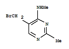 4-Pyrimidinamine,5-(bromomethyl)-n,2-dimethyl-(9ci)Structure,806638-53-9Structure 4-Pyrimidinamine,5-(bromomethyl)-n,2-dimethyl-(9ci) Structure,806638-53-9Structure