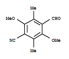 (9ci)-4-甲?；?2,5-二甲氧基-3,6-二甲基-苯甲腈結(jié)構(gòu)式_807628-70-2結(jié)構(gòu)式