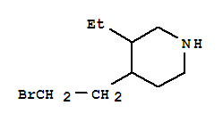 Piperidine, 4-(2-bromoethyl)-3-ethyl-(9ci)Structure,808100-55-2Structure Piperidine, 4-(2-bromoethyl)-3-ethyl-(9ci) Structure,808100-55-2Structure