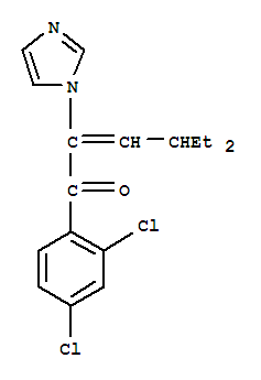 1-(2,4-二氯苯基)-4-乙基-2-(1H-咪唑-1-基)-2-己烯-1-酮結(jié)構(gòu)式_82013-27-2結(jié)構(gòu)式