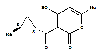 rel-(9ci)-4-羥基-6-甲基-3-[[(1r,2r)-2-甲基環(huán)丙基]羰基]-2H-吡喃-2-酮結(jié)構(gòu)式_823792-52-5結(jié)構(gòu)式