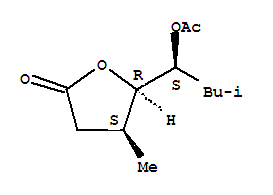 (4s,5r)-(9ci)-5-[(1s)-1-(乙酰基氧基)-3-甲基丁基]二氫-4-甲基-2(3H)-呋喃酮結(jié)構(gòu)式_828263-44-1結(jié)構(gòu)式