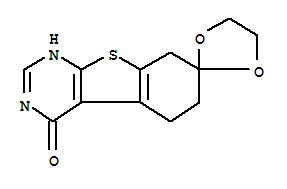 1,5,6,8-四氫-螺[[1]苯并噻吩并[2,3-d]嘧啶-7(4H),2-[1,3]二氧雜烷]-4-酮結(jié)構(gòu)式_835632-37-6結(jié)構(gòu)式