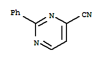 4-Pyrimidinecarbonitrile,2-phenyl-(9ci)Structure,83858-04-2Structure 4-Pyrimidinecarbonitrile,2-phenyl-(9ci) Structure,83858-04-2Structure