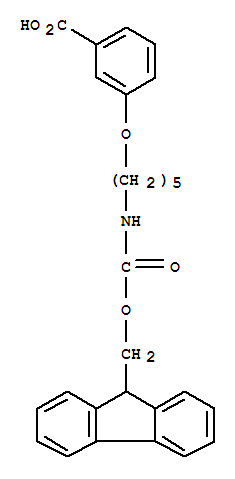 3-(5-[(芴-9-基甲氧基)羰基氨基]戊基氧基)苯甲酸結(jié)構(gòu)式_850349-64-3結(jié)構(gòu)式