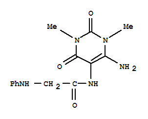 (5CI)-6-氨基-5-(2-苯胺乙酰氨基)-1,3-二甲基-尿嘧啶結(jié)構(gòu)式_857474-92-1結(jié)構(gòu)式