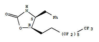 (4S,5r)-(-)-4-芐基-5-(3,3,4,4,5,5,6,6,7,7,8,8,8-十三氟辛基)-2-噁唑烷酮結(jié)構(gòu)式_857637-92-4結(jié)構(gòu)式