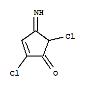 2-Cyclopenten-1-one,2,5-dichloro-4-imino-Structure,859447-25-9Structure 2-Cyclopenten-1-one,2,5-dichloro-4-imino- Structure,859447-25-9Structure