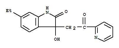 6-乙基-3-羥基-3-(2-氧代-2-吡啶-2-基-乙基)-1,3-二氫-吲哚-2-酮結(jié)構(gòu)式_864685-13-2結(jié)構(gòu)式