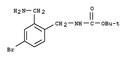 Tert-butyl 2-(aminomethyl)-4-bromobenzylcarbamateStructure,885269-64-7Structure Tert-butyl 2-(aminomethyl)-4-bromobenzylcarbamate Structure,885269-64-7Structure