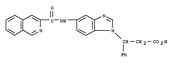 5-[(3-異喹啉羰基)氨基]--bta--苯基-1H-苯并咪唑-1-丙酸結(jié)構(gòu)式_887270-89-5結(jié)構(gòu)式