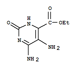 4-Pyrimidinecarboxylicacid,5,6-diamino-1,2-dihydro-2-oxo-,ethylester(9ci)Structure,89897-53-0Structure 4-Pyrimidinecarboxylicacid,5,6-diamino-1,2-dihydro-2-oxo-,ethylester(9ci) Structure,89897-53-0Structure