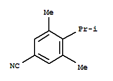 (9ci)-3,5-二甲基-4-(1-甲基乙基)-苯甲腈結(jié)構(gòu)式_90877-62-6結(jié)構(gòu)式