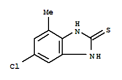 2H-benzimidazole-2-thione,6-chloro-1,3-dihydro-4-methyl-(9ci)Structure,92806-97-8Structure 2H-benzimidazole-2-thione,6-chloro-1,3-dihydro-4-methyl-(9ci) Structure,92806-97-8Structure