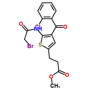 2-溴乙?；被?3-(2-氯苯甲?；?-5-(2-羰基甲氧基乙基)噻吩結(jié)構(gòu)式_100827-79-0結(jié)構(gòu)式