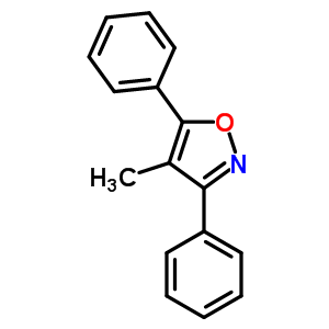 Isoxazole,4-methyl-3,5-diphenyl-Structure,10557-77-4Structure Isoxazole,4-methyl-3,5-diphenyl- Structure,10557-77-4Structure