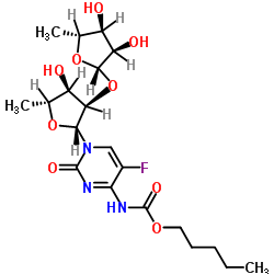 2’-O-(5’-脫氧-beta-D-呋喃核糖基)卡培他濱結(jié)構(gòu)式_1262133-66-3結(jié)構(gòu)式