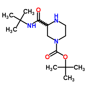 Tert-butyl 3-(tert-butylcarbamoyl)piperazine-1-carboxylateStructure,128019-61-4Structure Tert-butyl 3-(tert-butylcarbamoyl)piperazine-1-carboxylate Structure,128019-61-4Structure
