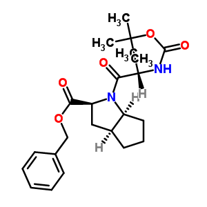 1-(2-叔丁氧基羰基氨基-1-氧代丙基)八氫環(huán)戊并[b]吡咯-2-甲酸芐酯結(jié)構(gòu)式_129048-22-2結(jié)構(gòu)式