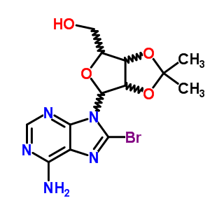 Adenosine,8-bromo-2,3-o-(1-methylethylidene)-Structure,13089-45-7Structure Adenosine,8-bromo-2,3-o-(1-methylethylidene)- Structure,13089-45-7Structure