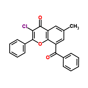 4H-1-benzopyran-4-one,8-benzoyl-3-chloro-6-methyl-2-phenyl-Structure,13179-04-9Structure 4H-1-benzopyran-4-one,8-benzoyl-3-chloro-6-methyl-2-phenyl- Structure,13179-04-9Structure
