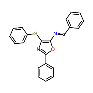 2-苯基-N-(苯基亞甲基)-4-(苯基硫代)-5-噁唑胺結(jié)構(gòu)式_13243-44-2結(jié)構(gòu)式