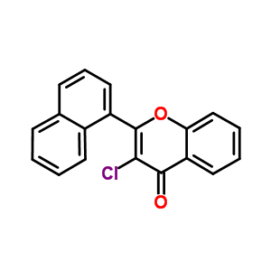 4H-1-benzopyran-4-one,3-chloro-2-(1-naphthalenyl)-Structure,13379-34-5Structure 4H-1-benzopyran-4-one,3-chloro-2-(1-naphthalenyl)- Structure,13379-34-5Structure
