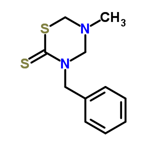 四氫-5-甲基-3-(苯基甲基)-2H-1,3,5-噻二嗪-2-硫酮結(jié)構(gòu)式_14318-39-9結(jié)構(gòu)式