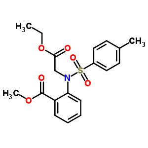 2-[(2-乙氧基-2-氧代乙基)[(4-甲基苯基)磺?；鵠氨基]-苯甲酸甲酯結(jié)構(gòu)式_14370-73-1結(jié)構(gòu)式