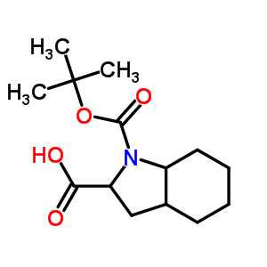 八氫-1H-吲哚-1,2-二羧酸 1-(1,1-二甲基乙基)酯結(jié)構(gòu)式_143978-66-9結(jié)構(gòu)式