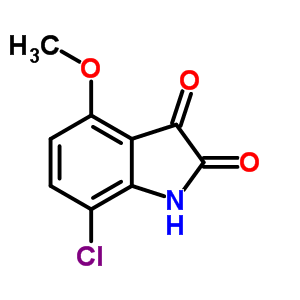 1H-indole-2,3-dione, 7-chloro-4-methoxy-Structure,15345-55-8Structure 1H-indole-2,3-dione, 7-chloro-4-methoxy- Structure,15345-55-8Structure