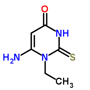 6-氨基-1-乙基-2,3-二氫-2-硫氧代-4(1H)-嘧啶酮結(jié)構(gòu)式_15468-21-0結(jié)構(gòu)式