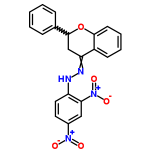 4H-1-benzopyran-4-one,2,3-dihydro-2-phenyl-, 2-(2,4-dinitrophenyl)hydrazoneStructure,16281-65-5Structure 4H-1-benzopyran-4-one,2,3-dihydro-2-phenyl-, 2-(2,4-dinitrophenyl)hydrazone Structure,16281-65-5Structure