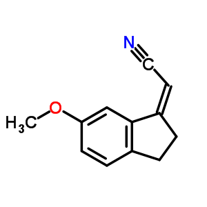 2-(6-Methoxy-2,3-dihydroinden-1-ylidene)acetonitrileStructure,178676-72-7Structure 2-(6-Methoxy-2,3-dihydroinden-1-ylidene)acetonitrile Structure,178676-72-7Structure