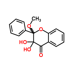 4H-1-benzopyran-4-one,2,3-dihydro-3,3-dihydroxy-2-methoxy-2-phenyl-Structure,1808-07-7Structure 4H-1-benzopyran-4-one,2,3-dihydro-3,3-dihydroxy-2-methoxy-2-phenyl- Structure,1808-07-7Structure