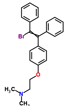 (E,Z)-1-溴-2-[4-[2-(二甲基氨基)乙氧基]苯基]-1,2-二苯基乙烯結(jié)構(gòu)式_19076-79-0結(jié)構(gòu)式