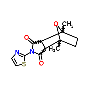 六氫-4,7-二甲基-2-(2-噻唑)-4,7-環(huán)氧基-1H-異吲哚-1,3(2H)-二酮結(jié)構(gòu)式_19783-63-2結(jié)構(gòu)式