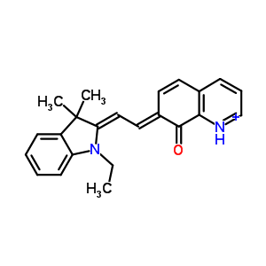 7-[2-(1-乙基-1,3-二氫-3,3-二甲基-2H-吲哚-2-基)亞乙基]-8(7H)-喹啉酮結(jié)構(gòu)式_20329-53-7結(jié)構(gòu)式