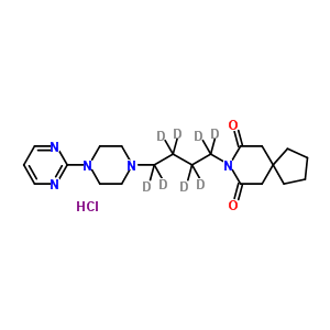 Buspirone-d8 hcl (butyl-d8)Structure,204395-49-3Structure Buspirone-d8 hcl (butyl-d8) Structure,204395-49-3Structure