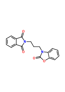 2-[3-(2-氧代苯并噁唑-3-基)丙基]異吲哚-1,3-二酮結(jié)構式_20852-44-2結(jié)構式