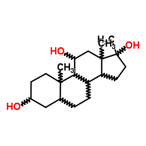 10,13,17-三甲基-1,2,3,4,5,6,7,8,9,11,12,14,15,16-四十氫環(huán)戊并[a]菲-3,11,17-三醇結(jié)構(gòu)式_2136-21-2結(jié)構(gòu)式
