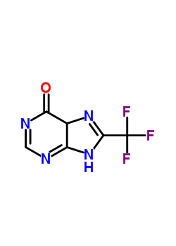 6H-purin-6-one, 1,7-dihydro-8-(trifluoromethyl)-Structure,2268-13-5Structure 6H-purin-6-one, 1,7-dihydro-8-(trifluoromethyl)- Structure,2268-13-5Structure