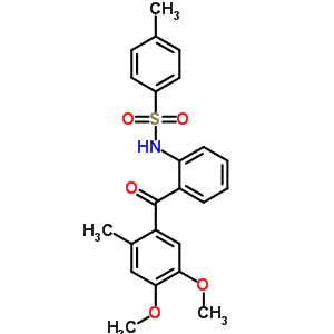 N-[2-(4,5-二甲氧基-2-甲基苯甲酰基)苯基]-4-甲基-苯磺酰胺結(jié)構(gòu)式_23145-69-9結(jié)構(gòu)式
