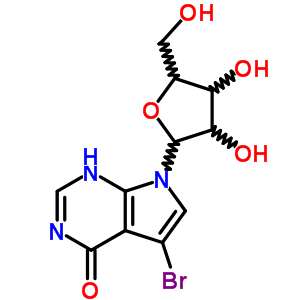 5-溴-1,7-二氫-7-b-d-呋核亞硝脲-4H-吡咯并[2,3-d]嘧啶-4-酮結(jié)構(gòu)式_24386-96-7結(jié)構(gòu)式