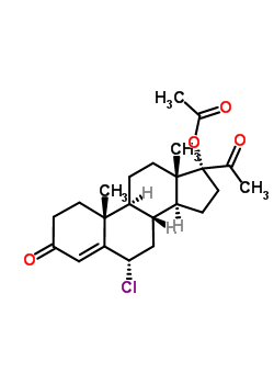 (6A)-17-(acetyloxy)-6-chloro-pregn-4-ene-3,20-dioneStructure,2477-73-8Structure (6A)-17-(acetyloxy)-6-chloro-pregn-4-ene-3,20-dione Structure,2477-73-8Structure